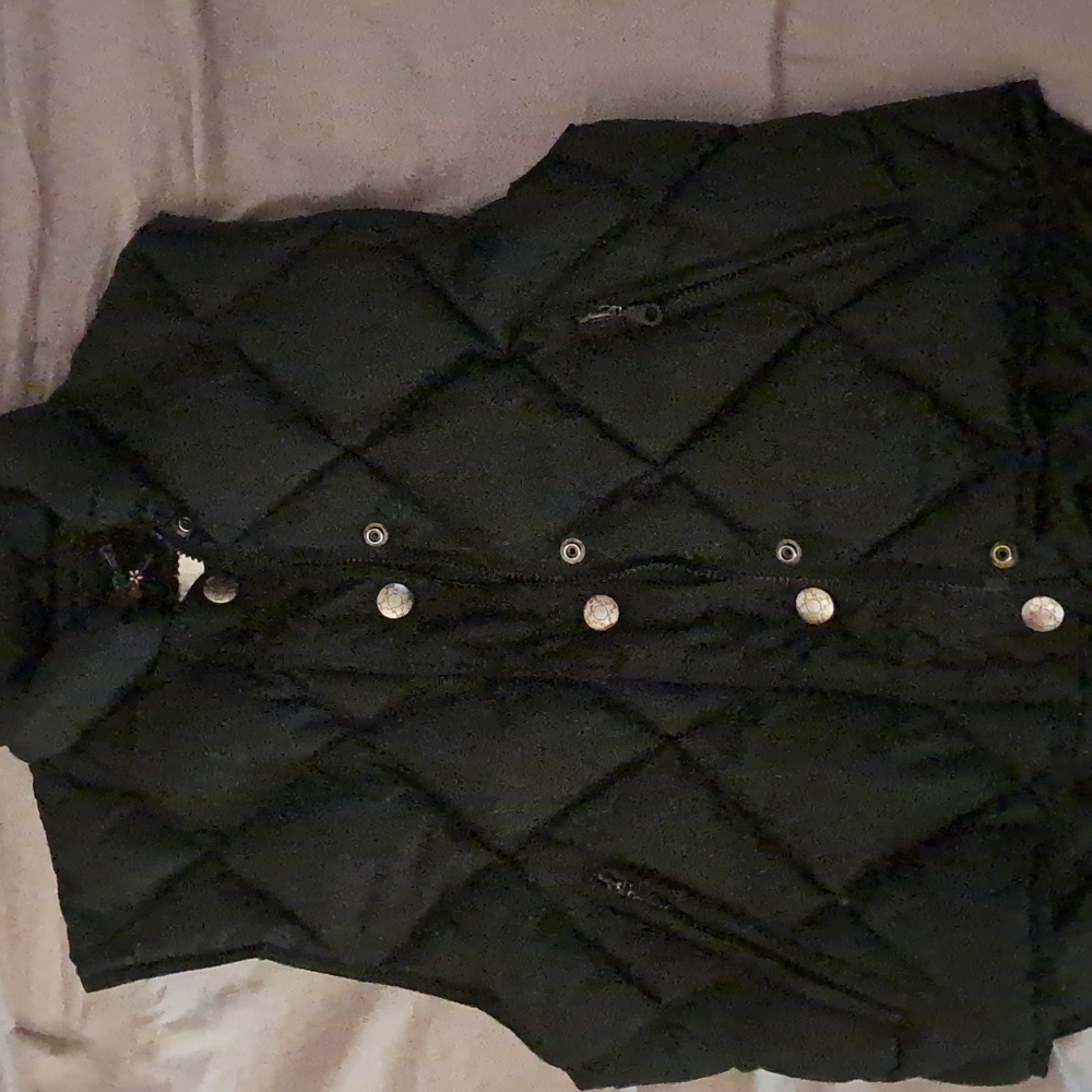 Women's Black Down Quilted Vest